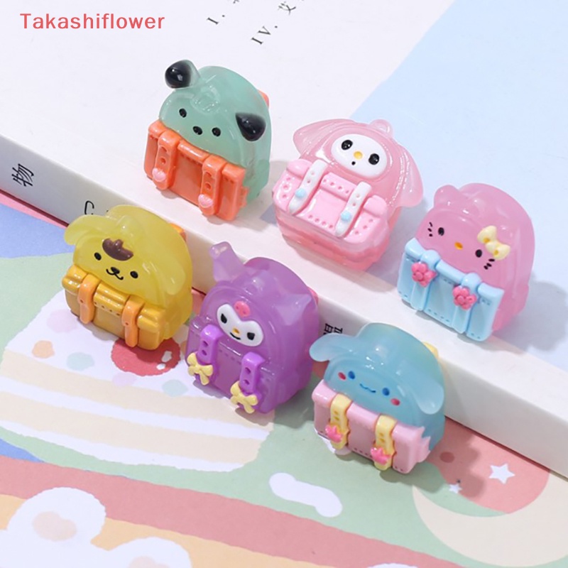 Bộ 5 Phụ Kiện Trang Trí Điện Thoại Hình Ba Lô Sanrios Mini 3D Dễ Thương DIY