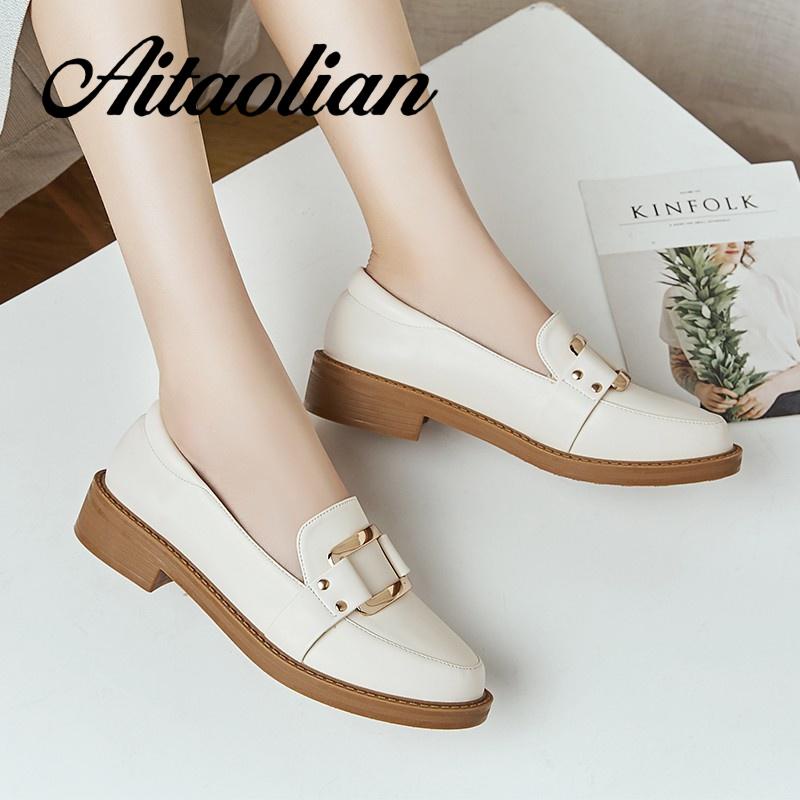 Giày Da Đế Cao Thời Trang Dành Cho Nữ