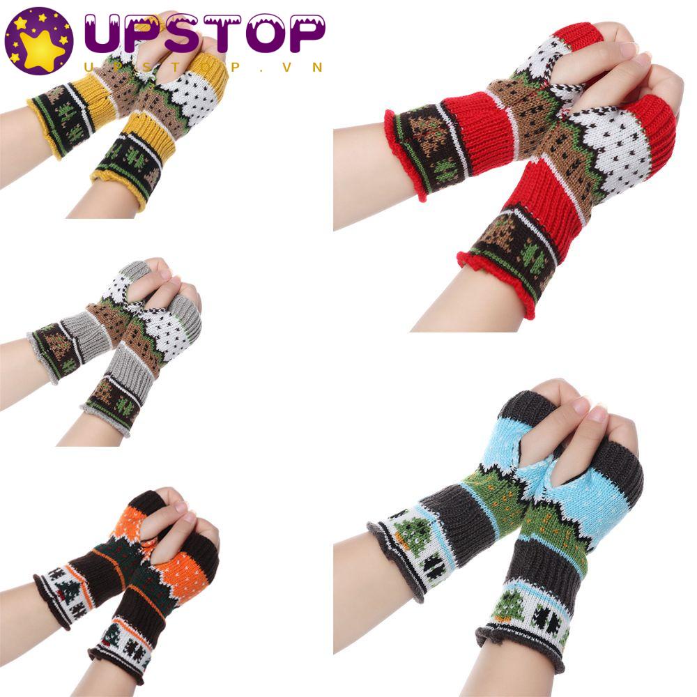 Găng Tay Đan Len Dài Mềm Mại Co Giãn Giữ Ấm Mùa Đông