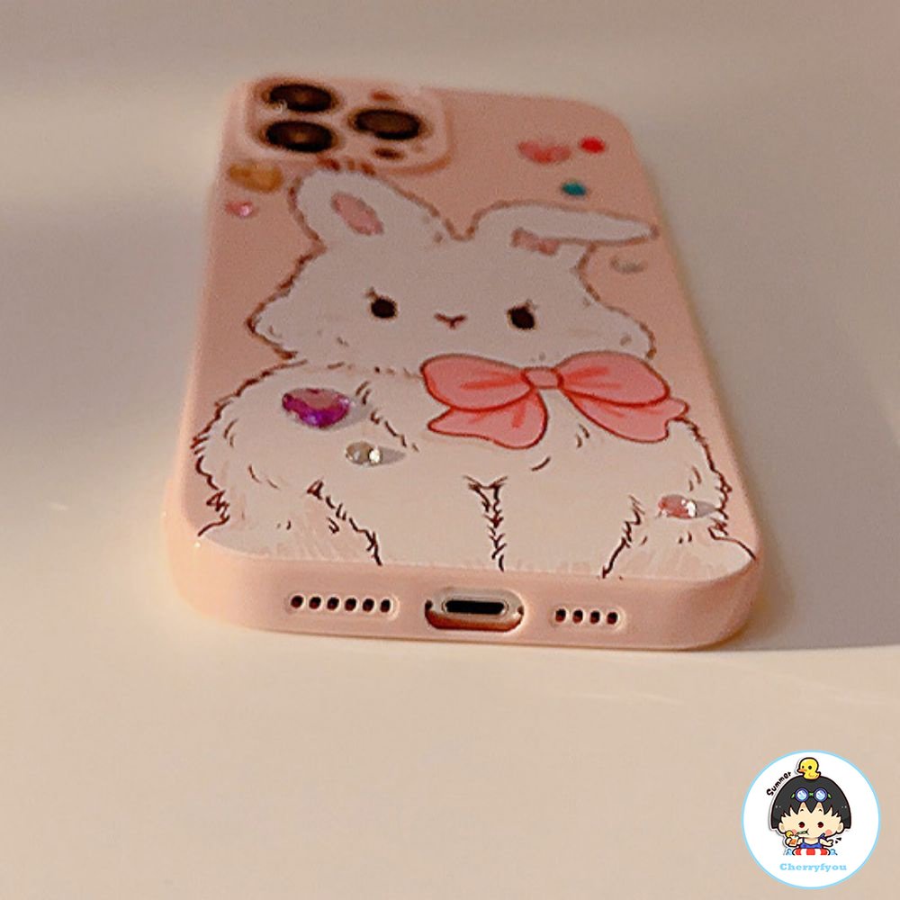 Ốp Điện Thoại TPU Mềm Chống Sốc Chống Dấu Vân Tay Hình Thỏ Cho IPhone 14 Pro Max 14 13 12 11 Pro Max X XR 8 7 Plus SE