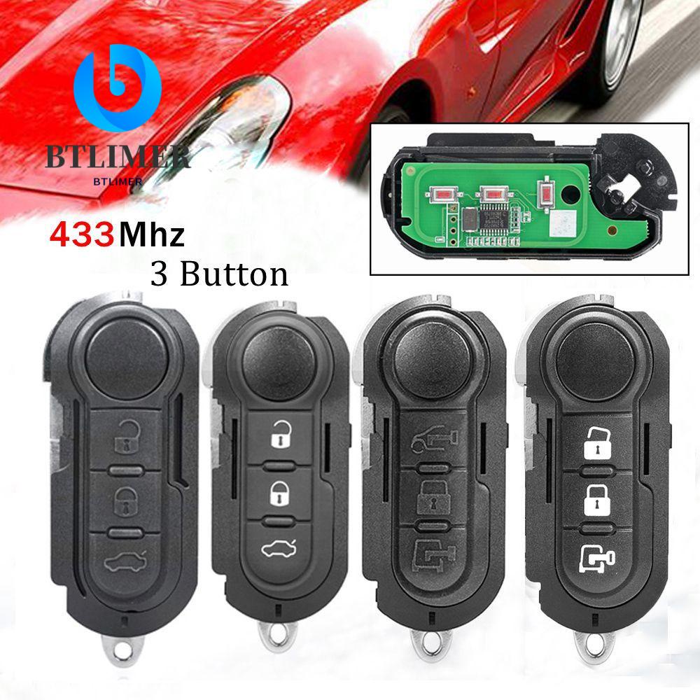 BTLIMER Chìa Khóa Xe Hơi Điều Khiển Từ Xa 433MHz Cho Fiat 500 500L Punto Florino Doblo Qubo