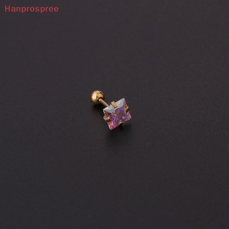 1 Khuyên Tai Xoắn Ốc Đính Đá Zircon Nhiều Màu Cho Nữ