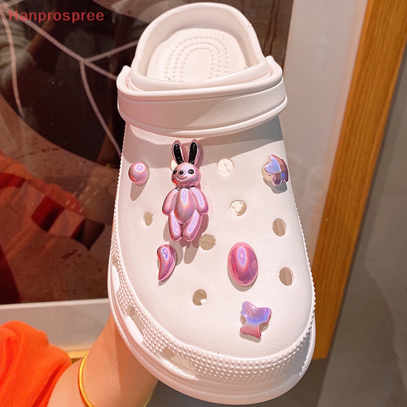 1 Bộ Phụ Kiện Trang Trí Giày Hình Hoa / Giày Croc Hoạt Hình Dễ Thương Có Thể Tháo Rời DIY