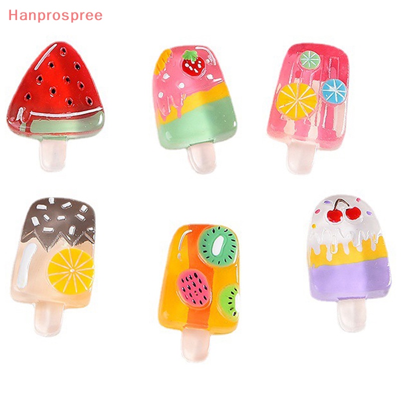 Hanprospree > 10 Miếng Dán Trang Trí Tủ Lạnh / Điện Thoại Hình Que Kem Trái Cây Diy