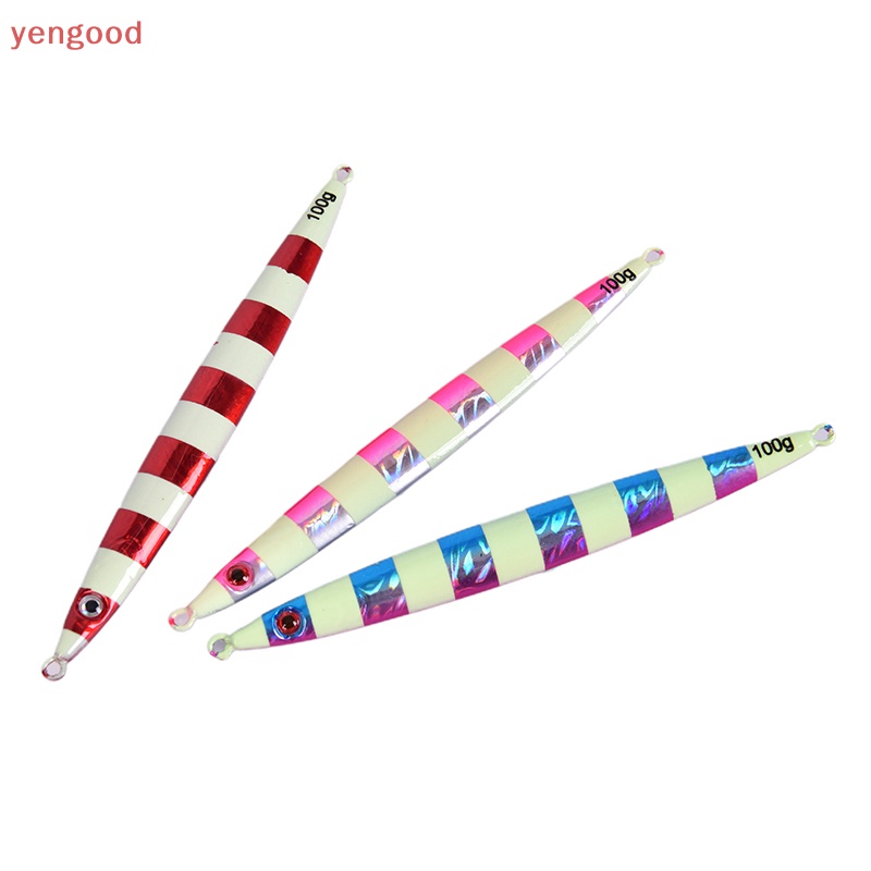 Mồi Câu Cá Giả Bằng Kim Loại Phát Sáng Trọng Lượng 100g