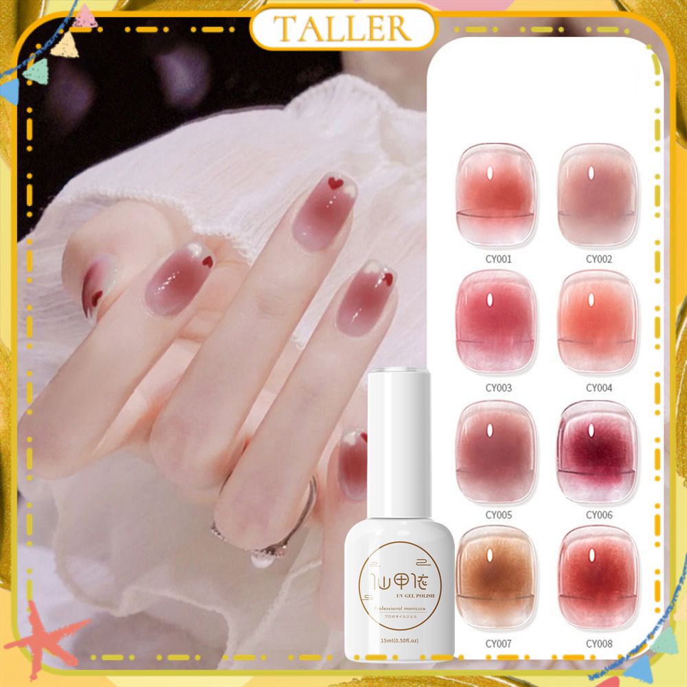 ✧Sẵn Sàng Stcok Cổ Tích JIAYI Băng Trong Suốt Sơn Móng Tay Gel Màu Thạch Tinh Khiết Blush Loạt Quang Trị Liệu Keo Móng Tay Nghệ Thuật Cho Cửa Hàng Móng Tay 15ml 8 Màu Sắc Cao Hơn