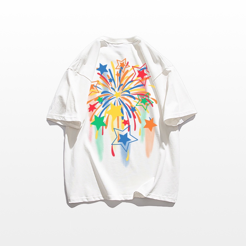 Áo thun NRVP 100% cotton tay ngắn cổ tròn in họa tiết phong cách Hàn Quốc cho nữ