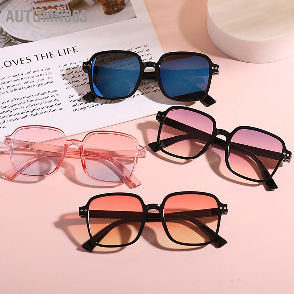 Autumn063 7 Chiếc Kính Mát Trẻ Em Chống Nắng Cá Tính Khung Vuông Nhiều Màu Sắc Cho Ngoài Trời