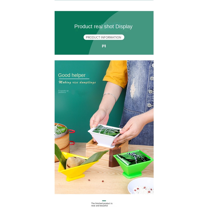 Dragon Boat Festival zongzi Khuôn tam giác bốn góc gói zongzi tạo tác Tiện Ích Nhà Bếp Gói Nhanh zongzi mô hình nhựa hình tam giác công cụ nướng