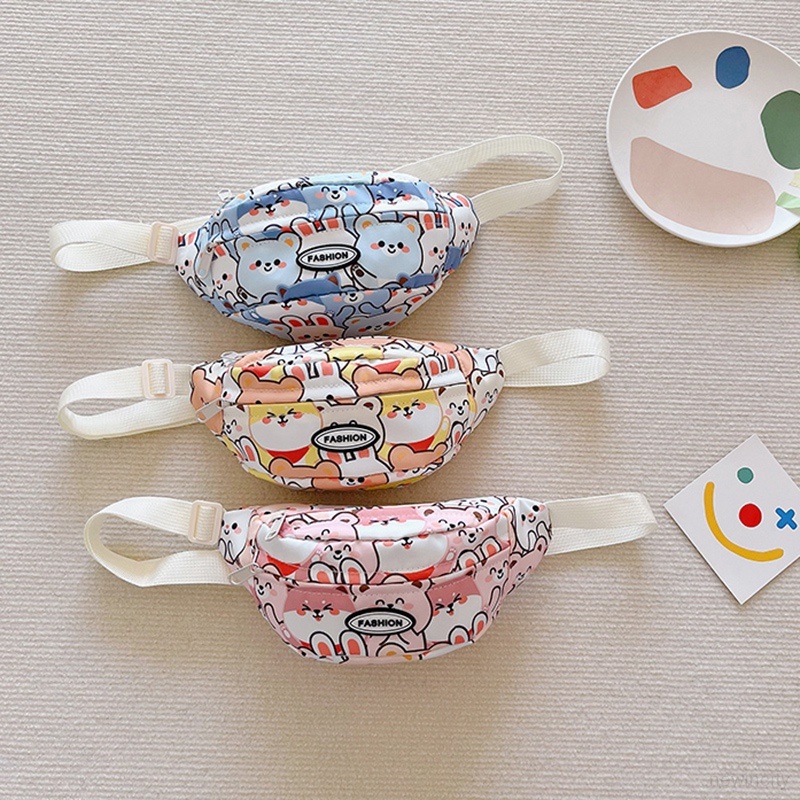 Túi Thể Thao Đeo Chéo Ngực / Hông Kiểu Hoạt Hình Nhật Hàn Dễ Thương Cho Bé