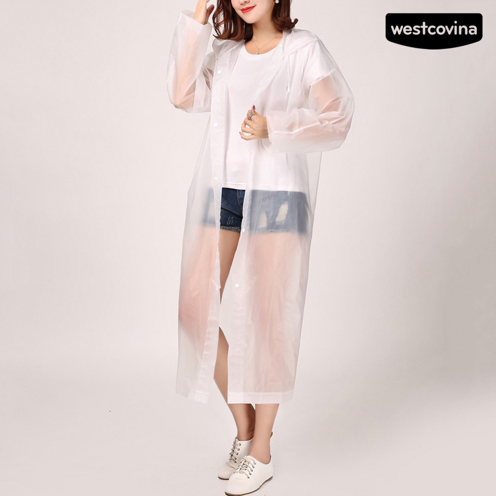 [COD]☁Áo Mưa Dáng Dài Có Mũ Trùm Chống Nước Có Thể Tái Sử Dụng Cho Nam Nữ