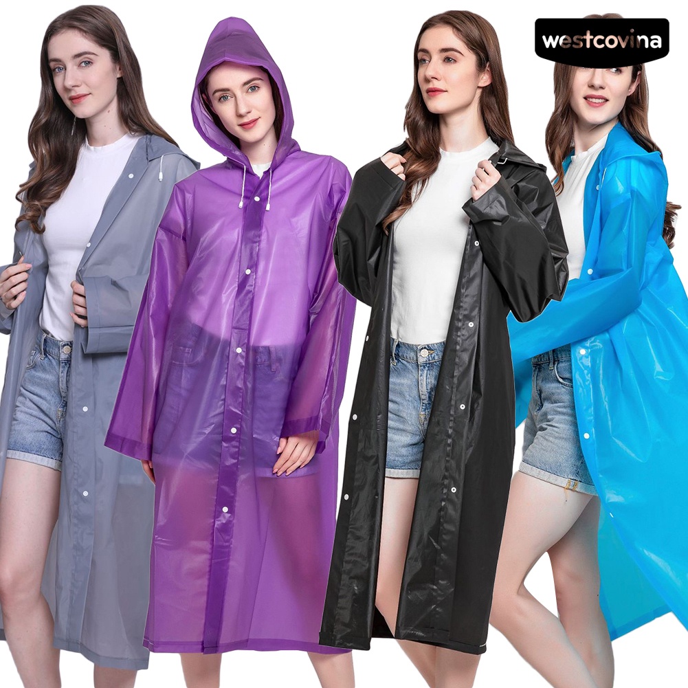 [COD]☁Áo Mưa Dày Dáng Dài Có Mũ Trùm Dùng Một Lần Chống Nước Dày Dặn Cho Unisex