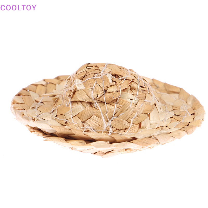 Cooltoy Bộ 2 Nón Rơm Mini 5.5cm Trang Trí Nhà Búp Bê Thu Nhỏ