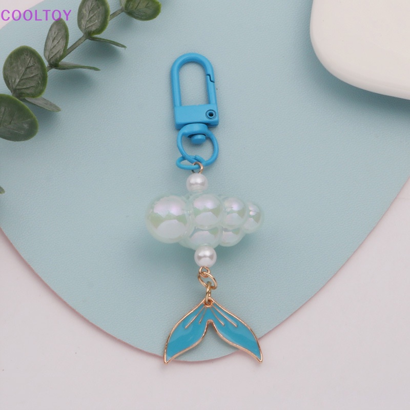 Móc Khóa Hình Đuôi Cá Đính Ngọc Trai Thời Trang Dành Cho Nữ