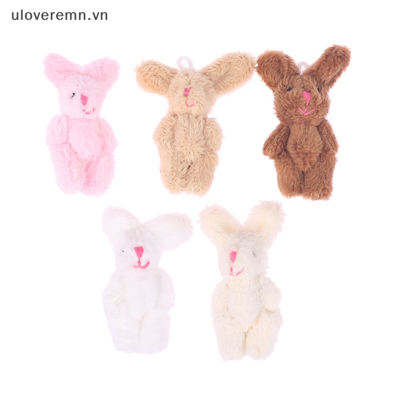 Búp Bê Nhồi Bông Hình Thỏ Dễ Thương 5.5CM Trang Trí Ba Lô / Móc Khóa