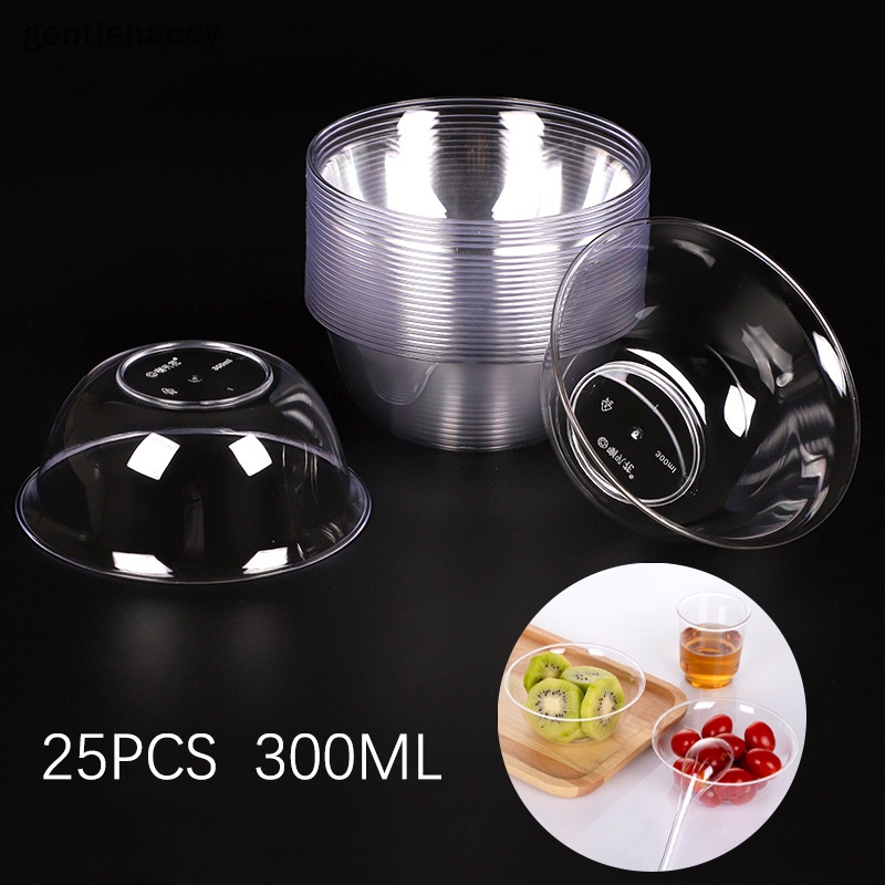 Set 25 Bát Nhựa Tròn 300ml Đựng Salad Sử Dụng Một Lần Tiện Lợi Khi Đi Dã Ngoại