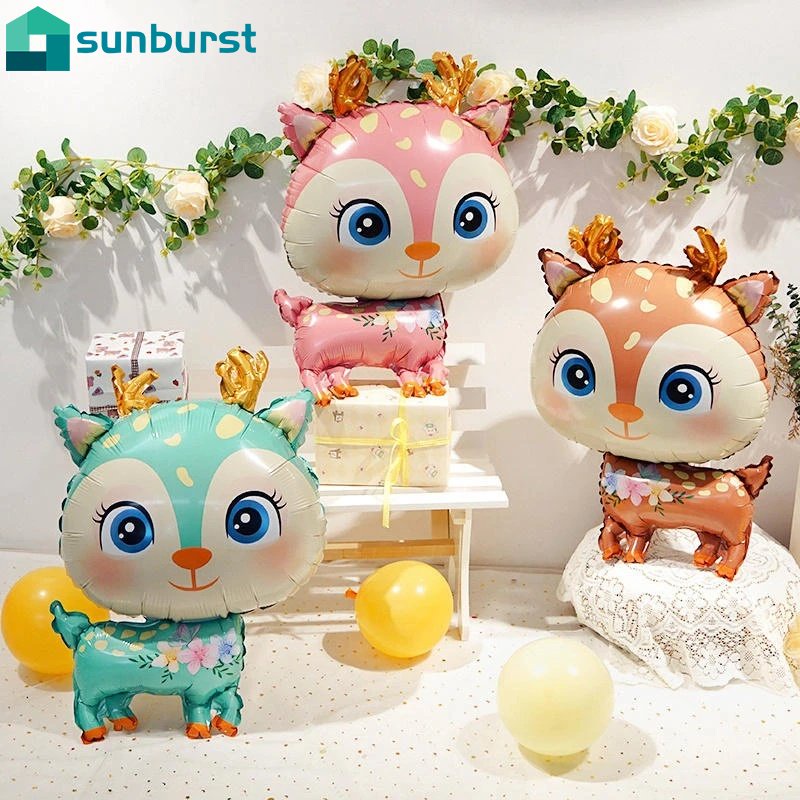 Bong Bóng Lá Nhôm Hình Động Vật Hoạt Hình Dễ Thương Trang Trí Tiệc Sinh Nhật Cho Bé