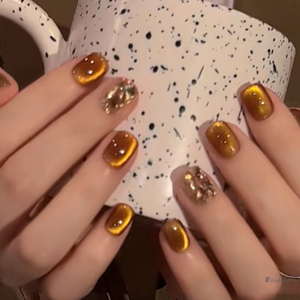 Móng Tay Giả Tròn Màu Sắc Nhã Nhặn Thời Trang