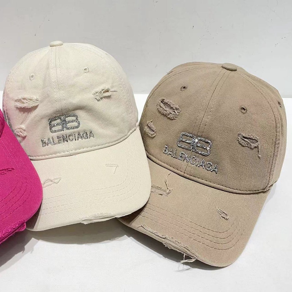 Mũ Lưỡi Trai Phối Rách In Chữ Thời Trang Mùa Hè 2023 Cho Nam Và Nữ