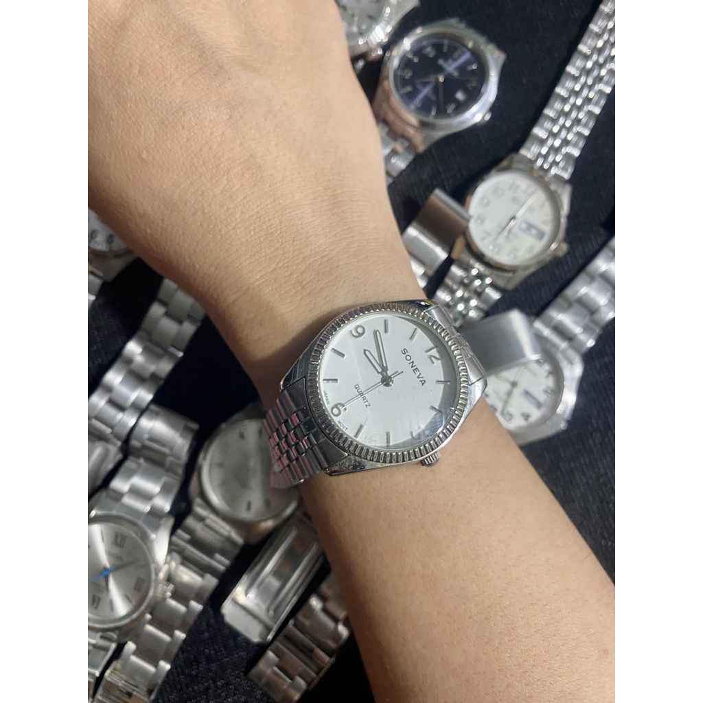 Đồng hồ nam, nữ size trung 34mm-38mm cho nam tay nhỏ, nữ tay to mẫu phổ thông hàng 2hand, vintage bãi Nhật