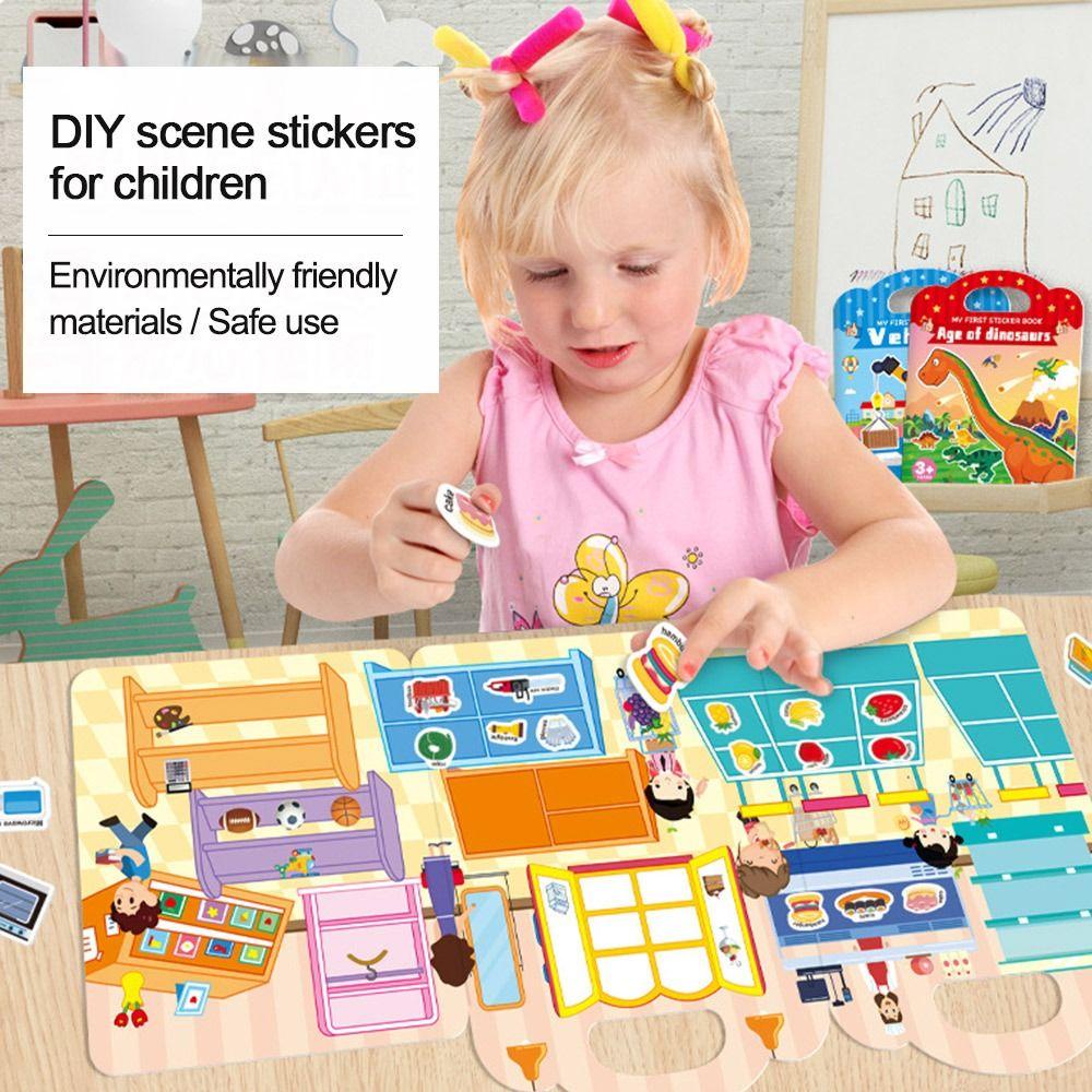 Miếng Dán Hình Động Vật Tương Tác Giáo Dục Sớm Cho Bé