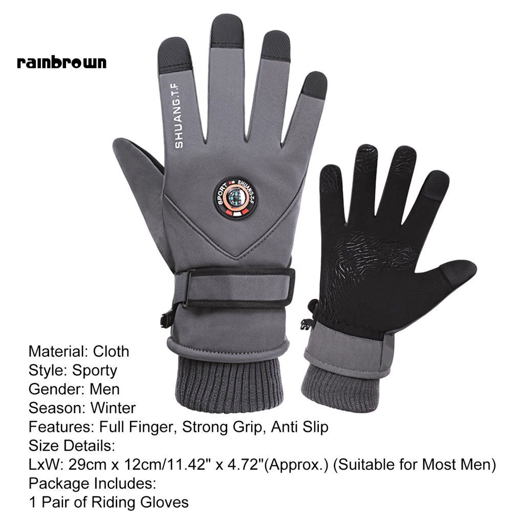 1 Đôi Găng Tay Thể Thao Chống Trượt Chống Ẩm Cảm Ứng Cho Nam