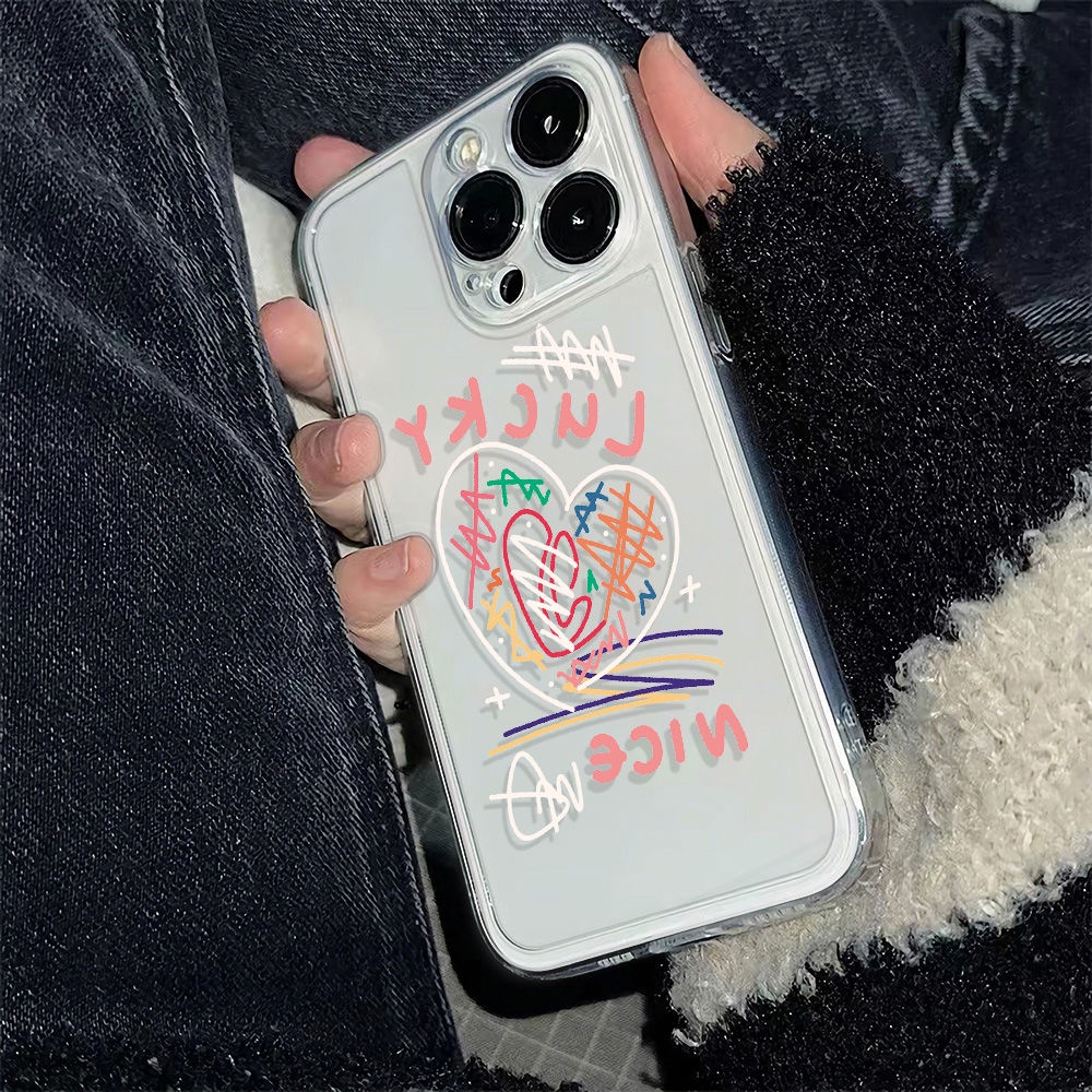 ✅Ốp Điện Thoại Mềm Chống Sốc Họa Tiết Graffiti 13 Kiểu Đơn Giản Cho Iphone 116 12 78 14pro 25VS