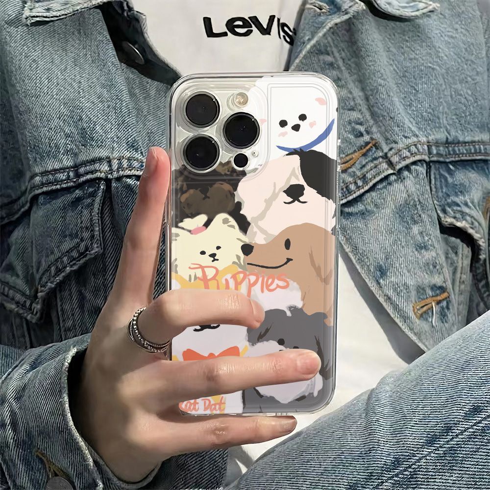 ✅Ốp Điện Thoại Mềm Chống Sốc Họa Tiết Cún Dễ Thương Cho Iphone 12136In 78 11 Plus 14 Pro