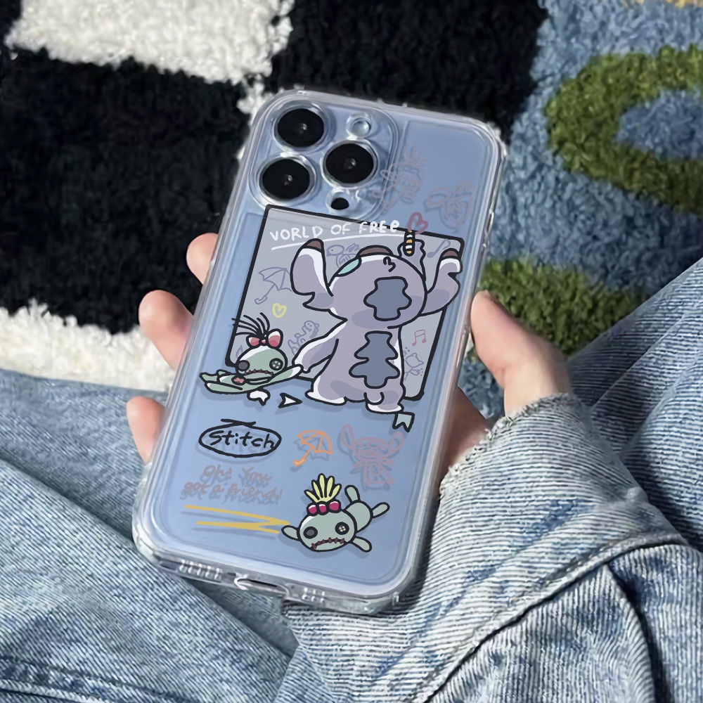 ✅Ốp Điện Thoại Dẻo Họa Tiết Hoạt Hình Stitch Dễ Thương Cho iPhone12stitch14promax13plus 116Inch 78 PLGT