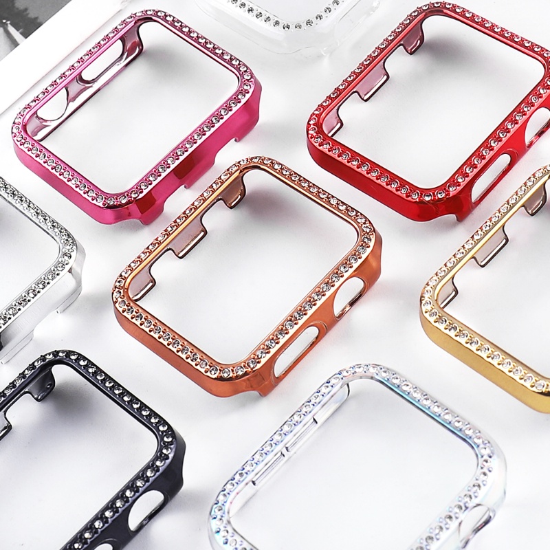Ốp Bảo Vệ Bằng PC Cứng Đính Kim Cương Cho Apple Watch Series Ultra 8 / 7 / 6 / 5 / 4 / 3 / 2 / 1 / iWatch 49mm 45mm 41mm 44mm 40mm 42mm 38mm