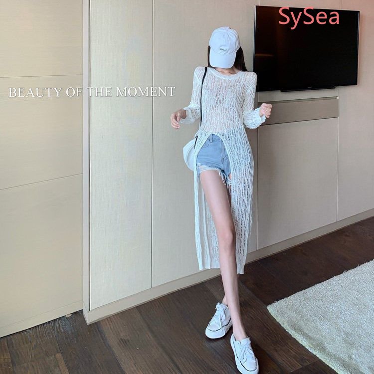 Áo Dệt Kim Chống Nắng Thiết Kế Xẻ Tà Thời Trang Mùa Hè Cho Nữ