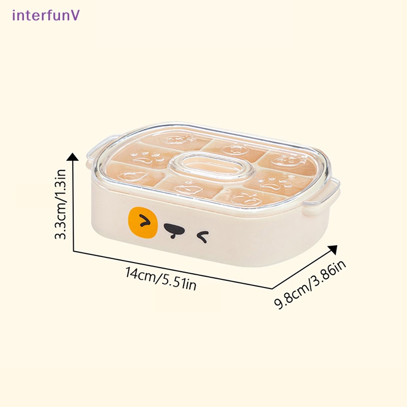 [InterfunV] Khay Làm Đá Viên Bằng Silicon Hình Hoạt Hình Có Nắp Cho Whiskey [Mới]