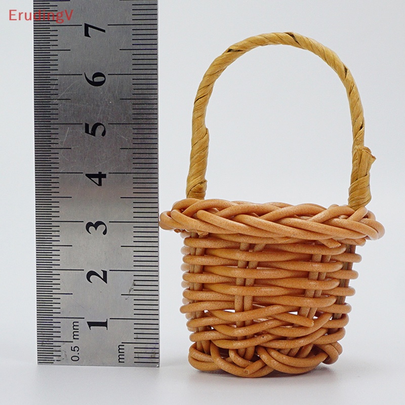 [ErudingV] 1 Bộ Giỏ Đựng Bánh Mì Dâu Tây Tỉ Lệ 1 / 12 Dành Cho Nhà Búp Bê