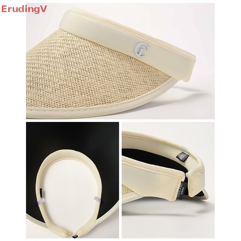 1 Mũ Rơm Chống Nắng Hở Chóp Gấp Gọn Được Hợp Thời Trang Đi Biển