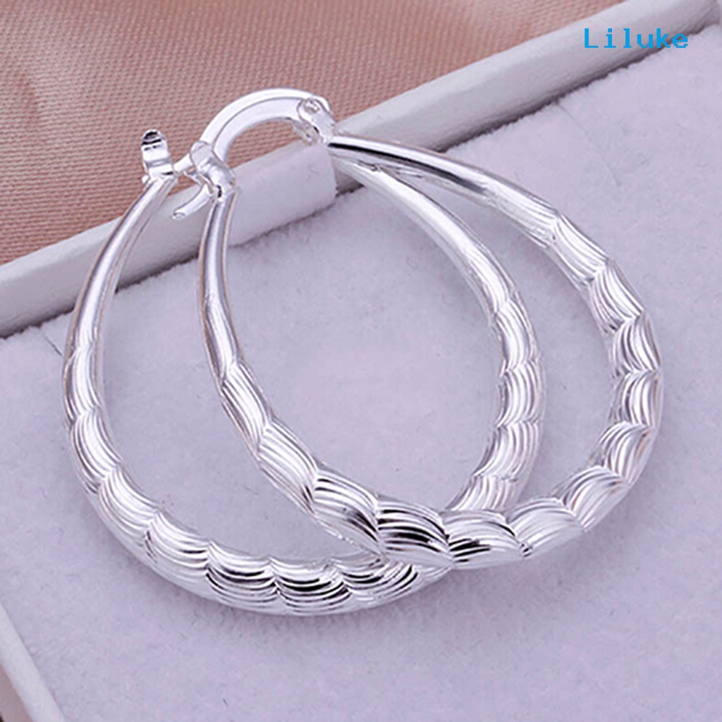 Đôi Khuyên Tai HìNh Chữ U Mạ BạC Đơn GiảN ThờI Trang Cho Nữ