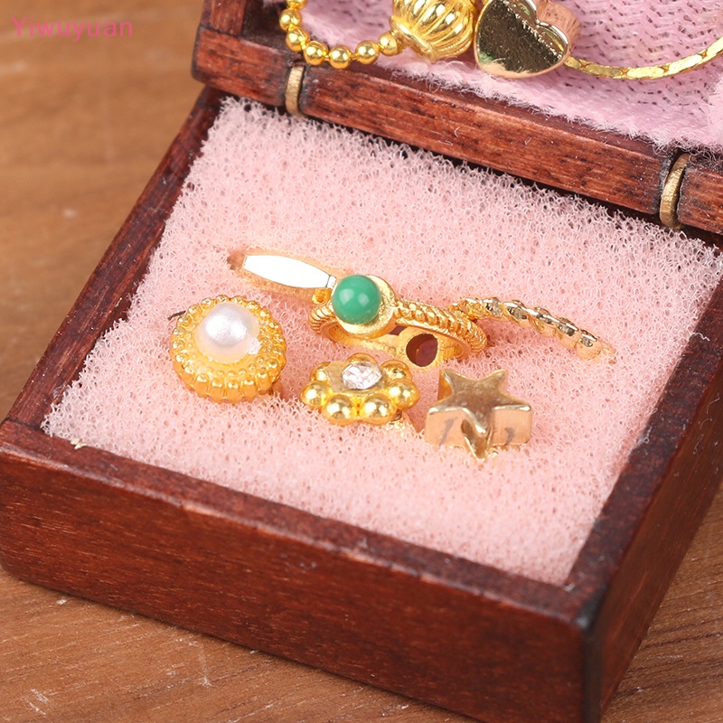1 Bộ Hộp Trang Sức Mini Cho Nhà Búp Bê