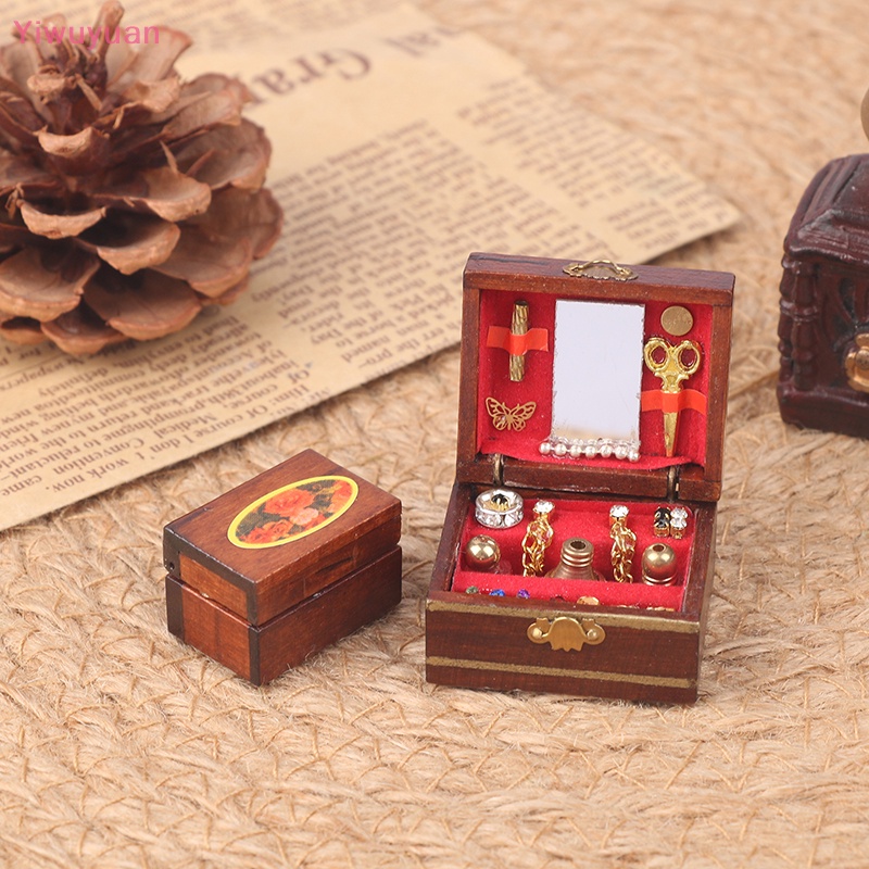 1 Bộ Hộp Trang Sức Mini Cho Nhà Búp Bê