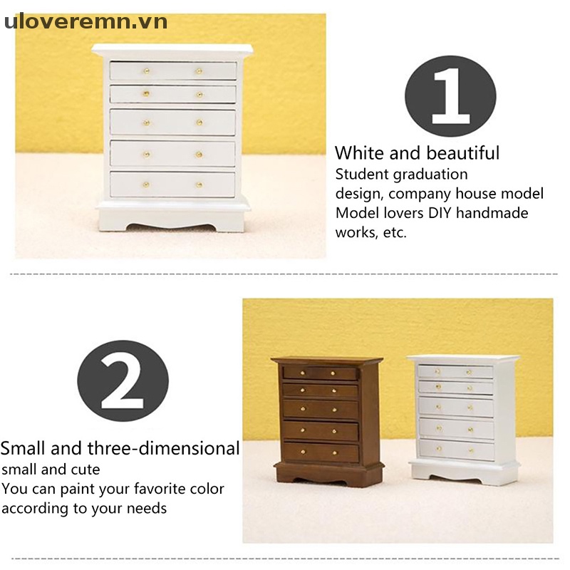 Mô Hình Tủ Quần Áo Uloveremn Tỉ Lệ 1: 12 Trang Trí Nhà Búp Bê