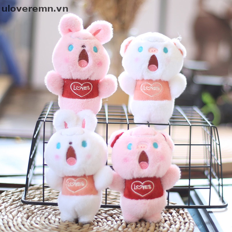 Móc Khóa Hình Thỏ Nhồi Bông Dễ Thương