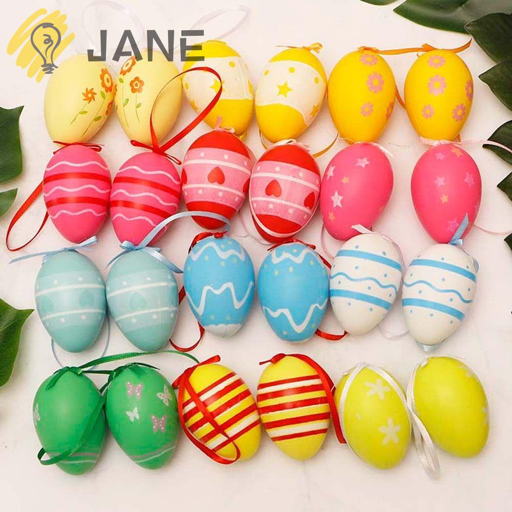 Set 24 Trứng Phục Sinh Bằng Nhựa Treo Trang Trí