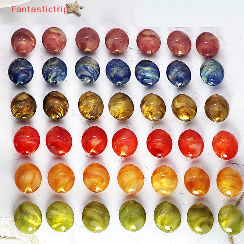 Set 5 Hạt Acrylic 29 X 24Mm Tạo Hiệu Ứng Lỗ Thẳng Dùng Làm Trang Sức DIY Mới