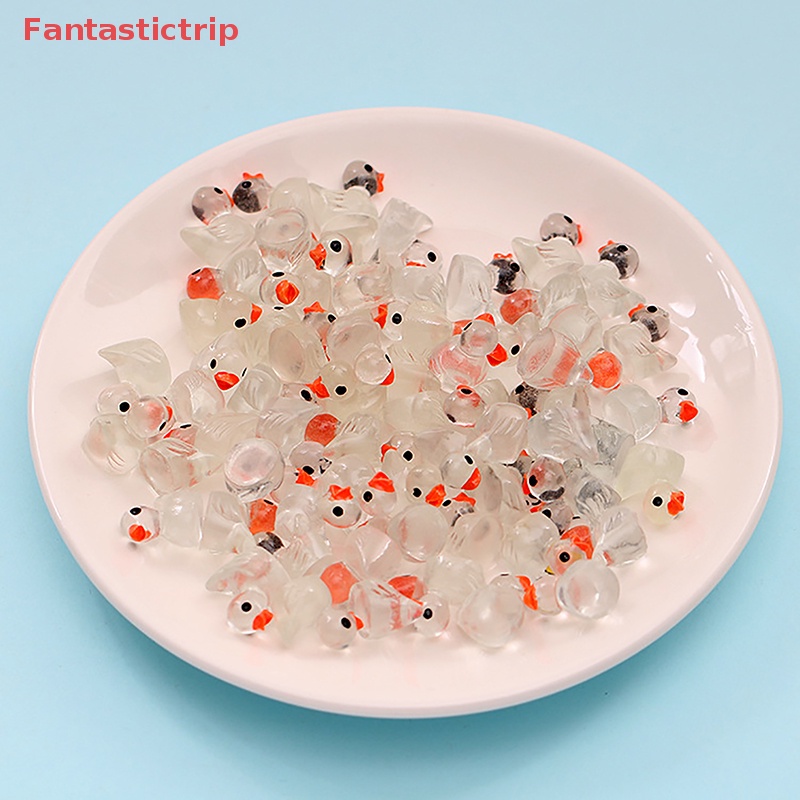 [Fantastictrip] Set 10 Chú Vịt Nhỏ Bằng Nhựa Phát Sáng Trong Bóng Tối Trang Trí Vườn Dễ Thương Mới