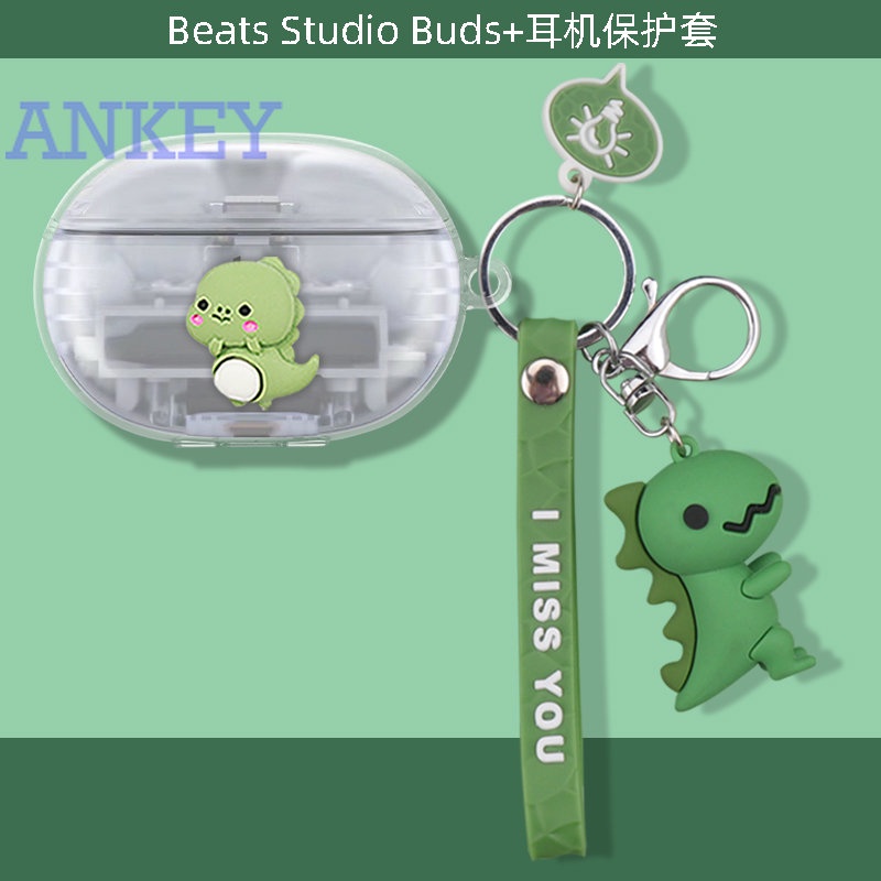 For Beats Studio Buds+ Transparent Case Buds + Protective Cute Cartoon Cover Bluetooth Earphone Shell Accessories TWS Headphone Portable