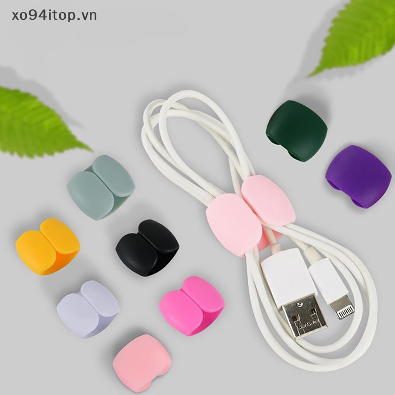 Xoitop Set 5 Kẹp Cố Định Dây Cáp Sạc USB Tiện Dụng