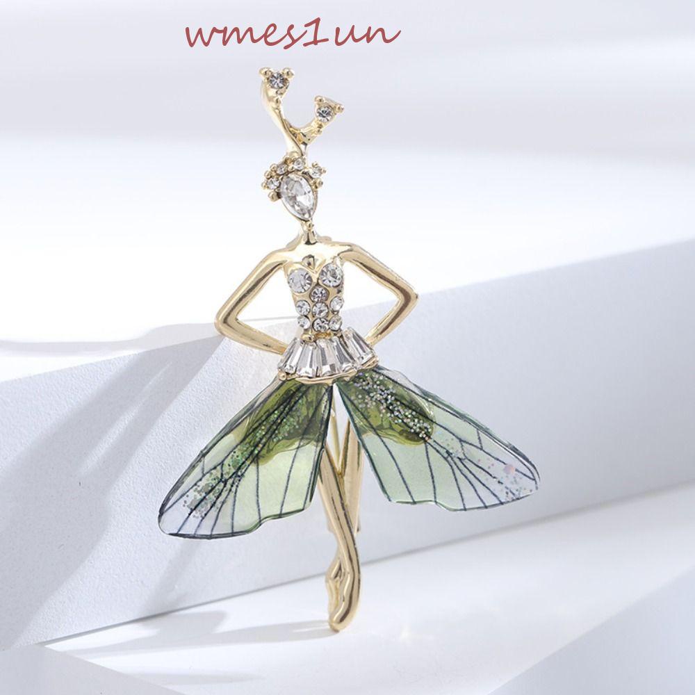 Phụ Kiện Bằng Hợp Kim Nhôm WMES15H WMES15H Chất Lượng Cao|Ghim Cài Áo Hình Cánh Bướm / Côn Trùng Lấp Lánh Dễ Thương Thời Trang