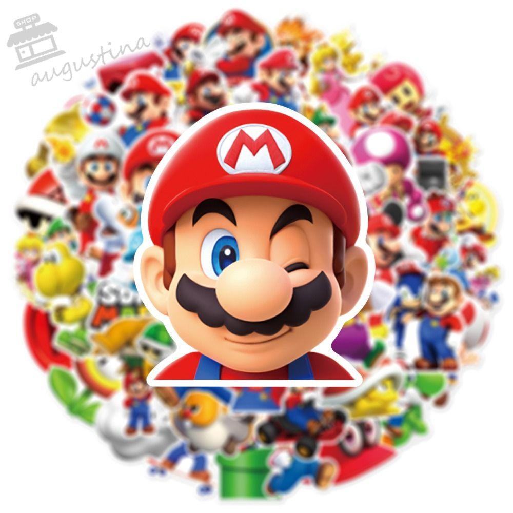 Augustina Nhật Bản Nhãn Dán Trang Trí Điện Thoại / Vali / Sổ Tay DIY Chống Thấm Nước Hình Trò Chơi Marico Bros