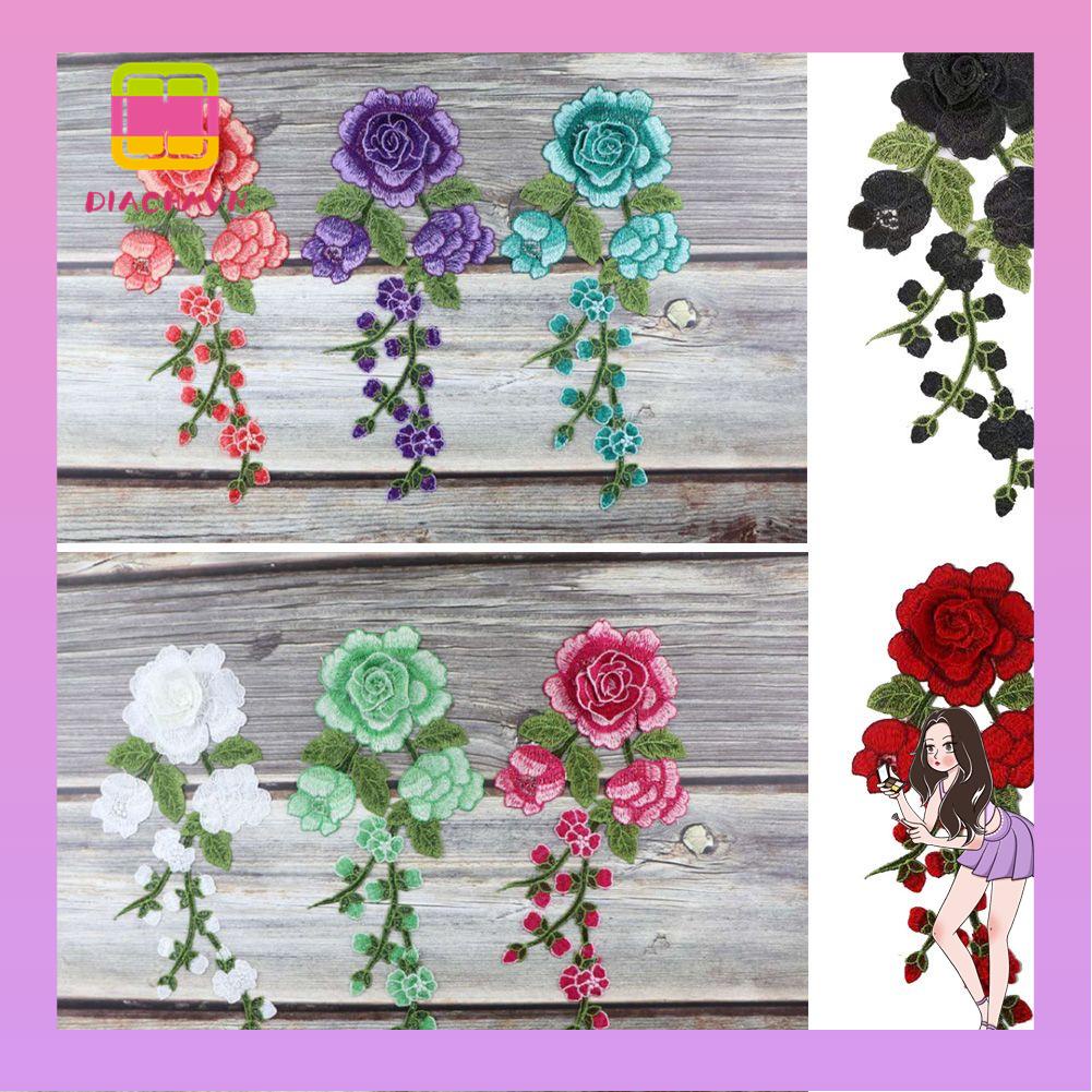 Sticker Ủi Thêu Hoạ Tiết Hoa Nhiều Màu Sắc DIY