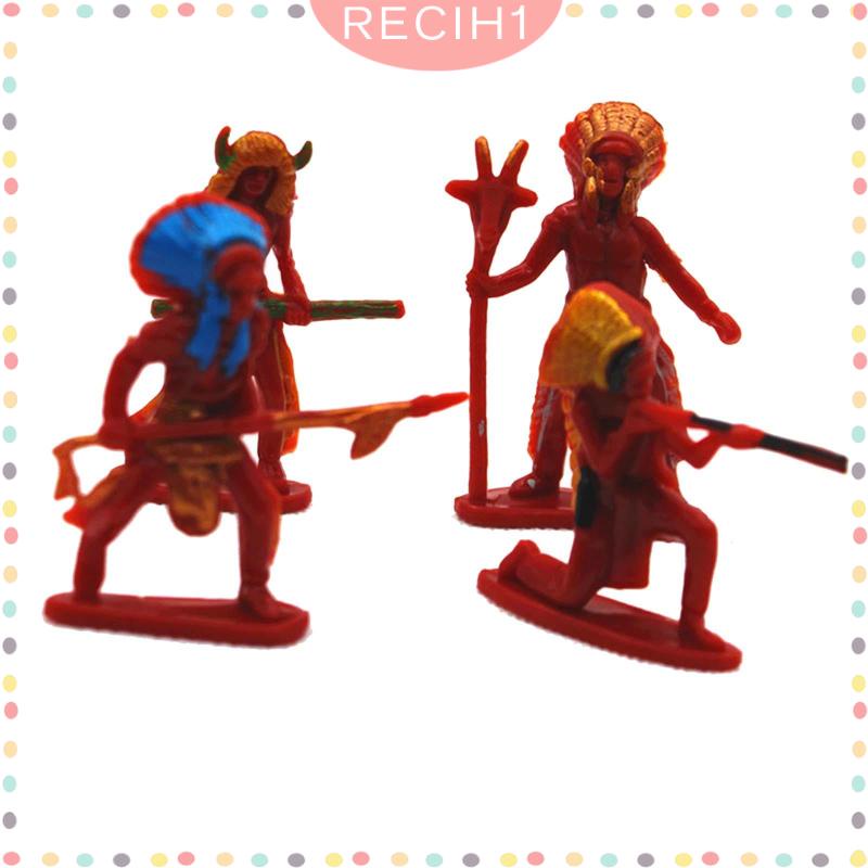 Bộ 4 Mô Hình Cao Bồi Dùng Trang Trí Tiểu Cảnh