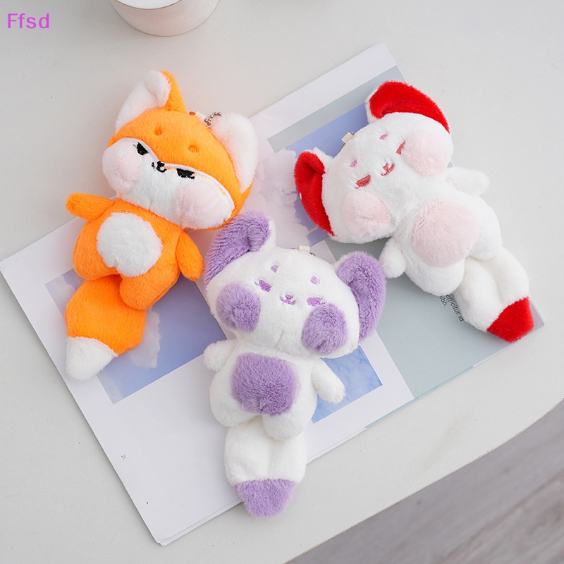 {Ffsd} Dudu Đồ chơi nhồi bông Mềm Mại Hình Mèo Hoạt Hình Kawaii Làm Quà Tặng Sinh Nhật / Halloween Có Móc Khóa