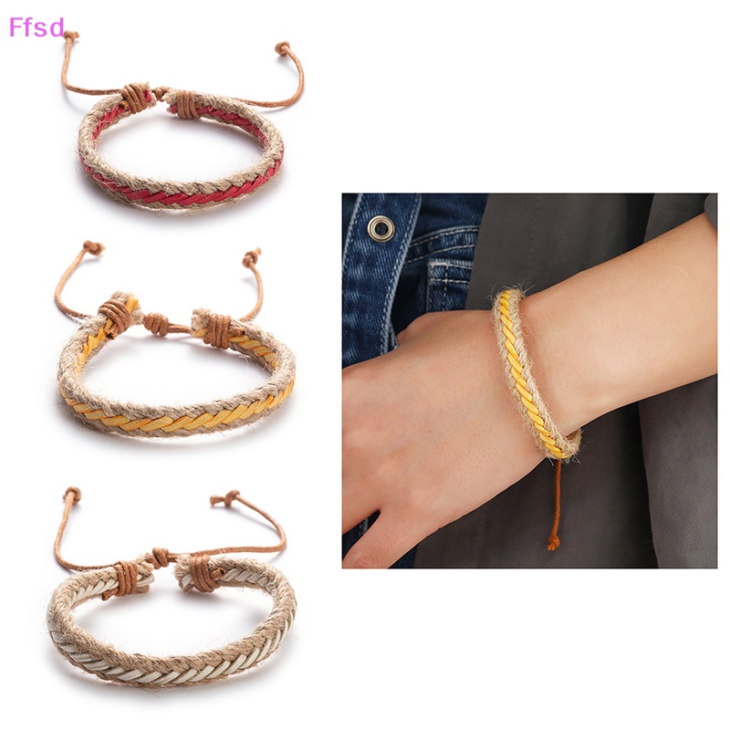 {Ffsd} Vòng Tay Dây Bện Phong Cách Bohemia Có Thể Điều Chỉnh Thủ Công Trang Sức Cho Nam Và Nữ Bán Chạy